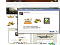 Jewel Quest Challange on Facebook Screenshot 1